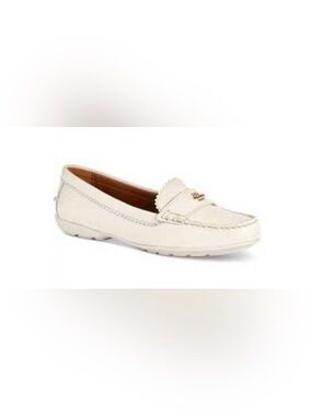 Coach Ivory Leather Penny Loafers
